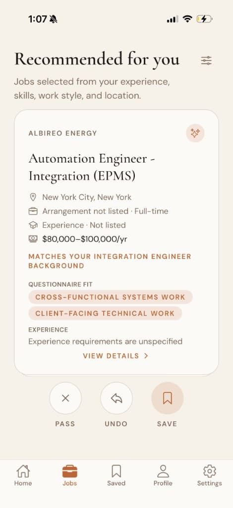 Job matches